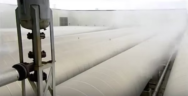 Industrial heat treatment at a facility