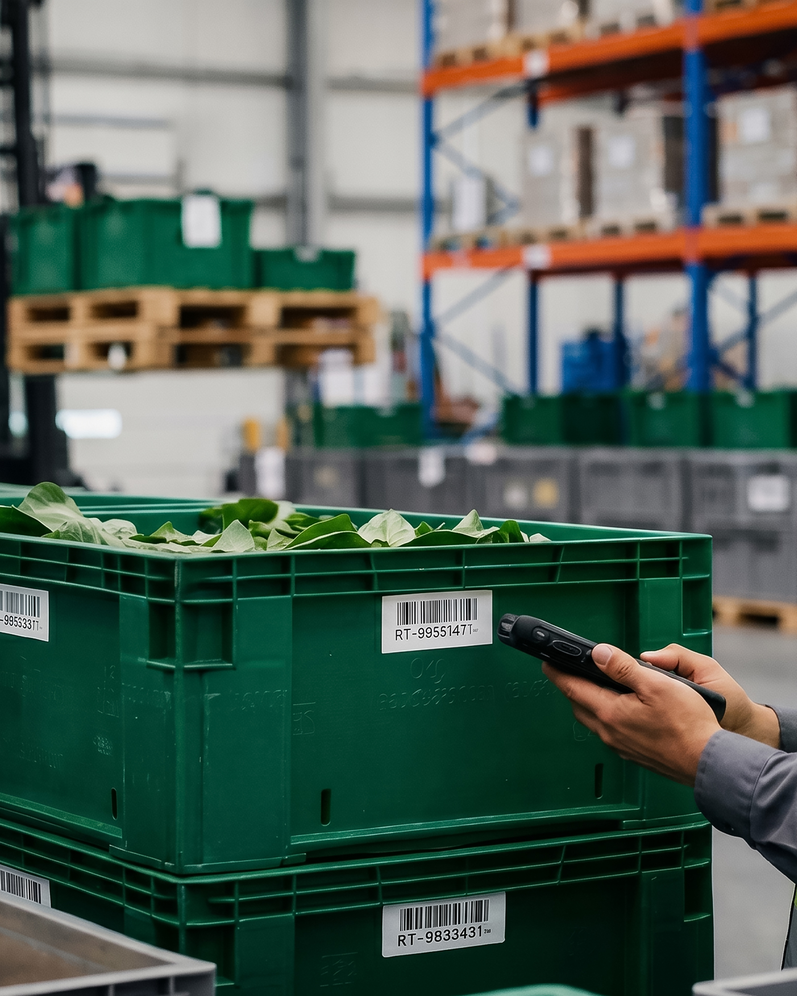 Reusable packaging assets managed with RFID